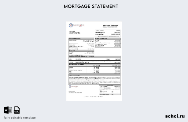 скачать цифровую выписку по ипотеке банка USA California Bank Trust в форматах W